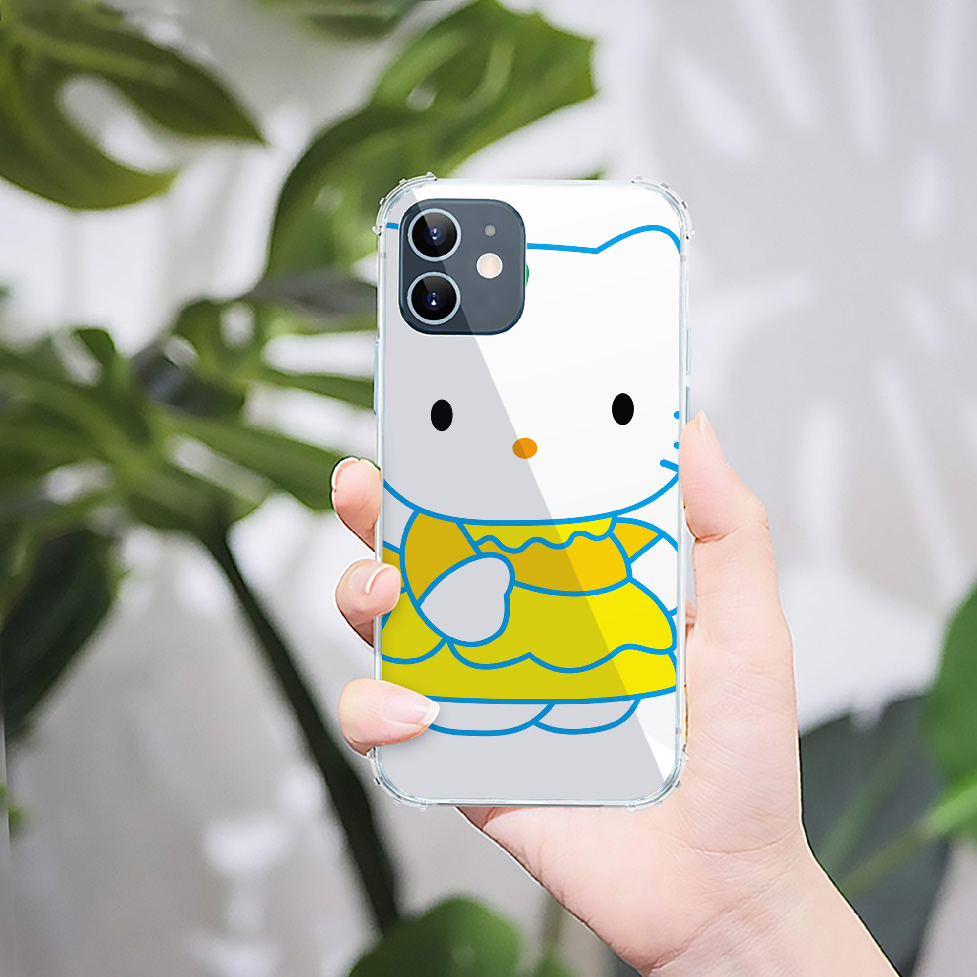 （画像用） Hello Kitty ハローキティ 【iPhone 12シリーズ対応】透明スマホケース（クリアソフトケース）